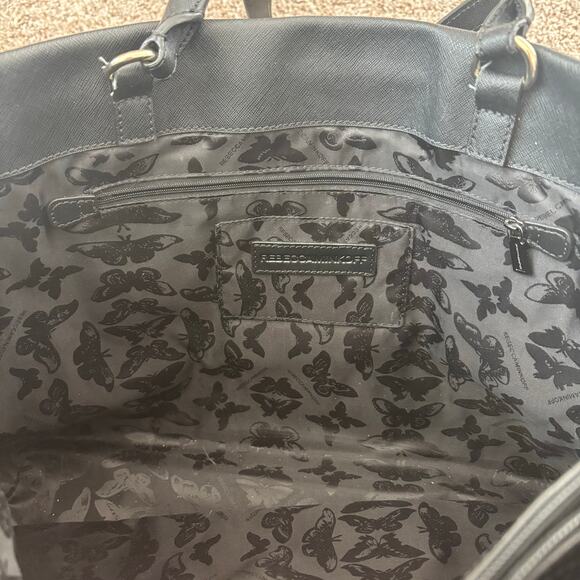 Rebecca Minkoff Women’s Work Tote Black Essential Minimalist Basic - Picture 8 of 16